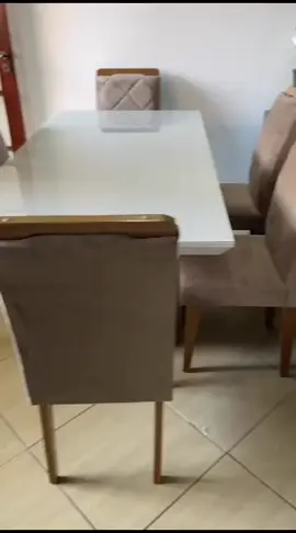 Mesa Alvorada 180 Tp Mdf Vidro canto Reto 6 Cadeiras Rufato* #achadinhos #achadinhosnoinstagram #produto #inovacao #descontos #promocao 