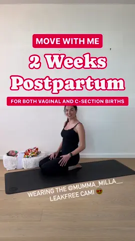 #movewithme at #2weekspostpartum #2weeks #postpartum #postpartumbody #caesareansection #csection #childbirth #childbirtheducation #diastasisrecti #pelvicfloor #pelvicgirdlepain 