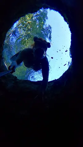 Sometimes going against the flow can take you to some really beautiful places 🩵 #freediver #freediving #swimthrough 