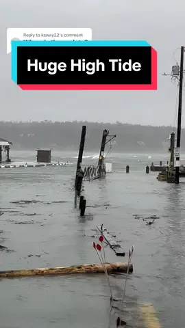 Replying to @ksway22 Todays HUGE High Tide and Strong Winds 💨 #storm #maine #flood
