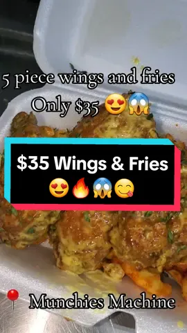 $35 wings and fries? 🍟 😍 Flavours available: Buffalo 🔥 Bbq ❤ Honey mustard 🍯  Parmesan cheese 🧀  Thai chilli 🌶  Volcano 🌋  #viralwings #foryoupage #fyp #volcanowings #honeymustardwings #bbqwings #buffalowings #foodedit #viraledits #foodvideos #wingsandfries #explorepage 