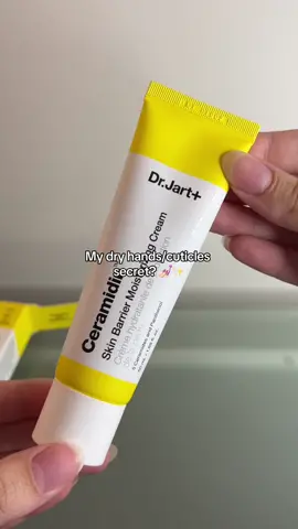 Keeping our hands healthy this winter szn ❄️🤍 *gifted by Dr.Jart+ @Dr.Jart+ North America @Dr. Jart (닥터자르트)  . This ceramidin moisturizer has really helped me care for my hands and cuticles this winter. I love applying it when I do my skincare in the morning and at night right after I shower and my skin is still damp. . #ceramidin #drjart #winterskincare #dryhands #drycuticles #CapCut 