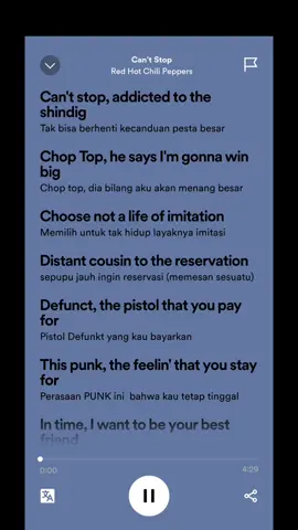 Lirik Terjemahan Can't Stop - Red Hot Chili Peppers #lirikterjemahan #spotifylirycs #musixmatch #cantstopredhotchilipeppers #ceritakita🤟 #newharmoni #arizmaharaj #fypシ #yukfypyuk #skena #anakband #laguviral 