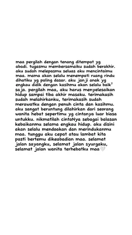 terimakasih maa #alfatihah #rinduibu #mamahebat #tentangibu 