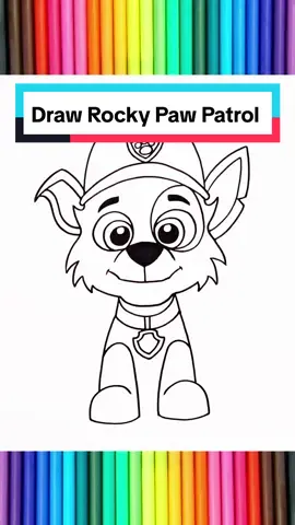 how to draw Rocky from paw patrol - #howtodraw #drawingtutorial #stepbystepdrawing #pawpatrol #rockypawpatrol 