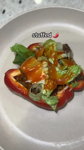 quick and easy dinner inspo #dinner #healthy #stuffedpeppers 