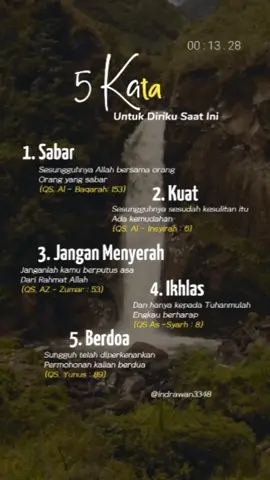 Lima kata untuk diriku sendiri#islam #storywa #fypシ゚viral #tiktok #nasehatislami #islamic 