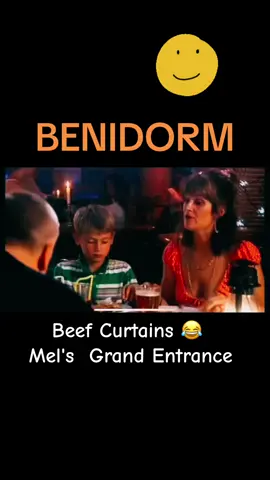 Benidorm. Beef curtains, and Mel’s grand entrance. ##benidorm##beefcurtians##😂##melbenidorm##hilarious##britishhumour##british##cantstoplaughing##genx##boomer##tv##cryingwithlaughter##makinganentrance##mum##dad##nan##family##holiday##spain