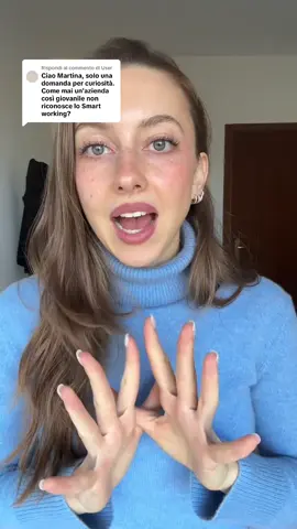Risposta a @User  questo è cio che al momento funziona per noi ❤️ ma ovviamente lo Smart Working è un ottima cosa! 