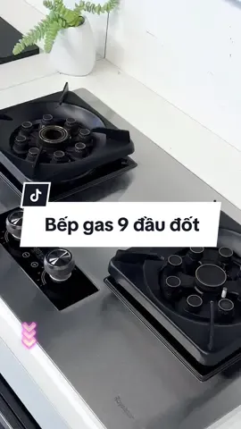 Bếp gas 9 đầu đốt mặt kính cường lực cao cấp chống xước chống va đậm tiêu hao ít nhiên liệu hiệu quả an toàn #giadungthongminh #giadungtienich #1997store #giadungtienloi #bepgas 