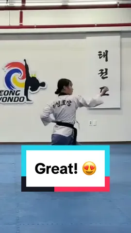 Great! 😍 #Taekwondo #Tkd #WorldTaekwondo #Fitness #sgsports #poomsae #fyp 