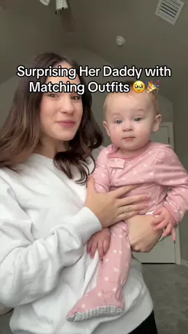 He didn’t even notice I was matching too! 😂 #matchingoutfits #momdaughter #momlife #MomsofTikTok #husband #dad #surprise 