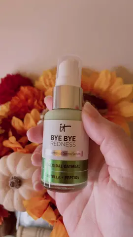 Hi friends! Happy Monday! . I wanted to share an amazing product I was #gifted in the fall by @BzzAgent. The @IT Cosmetics Bye Bye Redness Concentrated Derma Serum. It is now on their website for purchase. . I really love this serum! It contains 1% Colloidal Oatmeal, Centella and Peptides. It is soothing on red, irritating akin. . The serum has green, light-reflecting pigments to help reduce redness. I have sensitive skin that does get red, and the serum helps so much. It also just feels really good on the skin. It’s hydrating but very light and the green tone sinks into the skin and disappears. . Have you tried this product? I really recommend it! …… #pr #bzzagent #bzzagentgiftedme #itcosmetics #serum #skincare #beauty #beautyinfluencer #microinfluencer #BeautyTok 