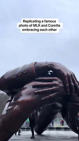 Martin Luther King Jr. The Embrace statue in Boston MA! #MLKDay #theembracestatue #mlkstatue #newengland #boston #bostontiktok #foryou 