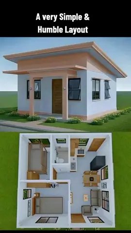 A very Simple & Humble Layout for everyone Ideas ❤️#ctto #donerequest #tinyhouse #house #custumized #moderndesign #bahaykubo #tiktok #foryourpage #joyaabod #avillar1592 #abodvillar 