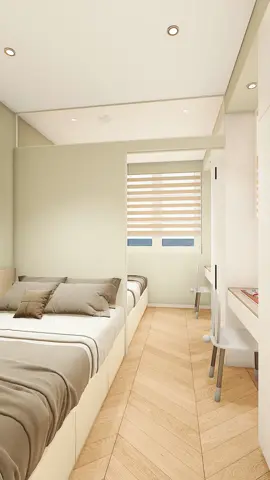 两孩一间房，别再买上下床了，这样设计宽敞舒适不压抑#装修设计 #家装装修 #卧室装修 