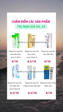 Chấm điểm các sản phẩm trị mụn giá học sinh, sinh viên #megaduo #klenzitc #santagift #Tazoretin #dermaforte #xuhuong #lamdepmoingay 