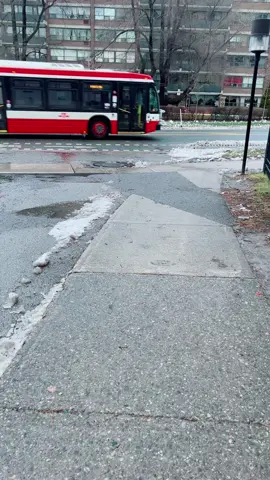 The TTC bus #thorncliffepark #eastyork #downtown #toronto #canada🇨🇦 #travel #snow #ttc #nature 
