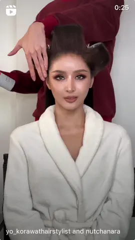 เปลี่ยนลุคนางงามเดินสาย#mtu25th #misstiffanyuniverse #MissTiffany @yo korawathairstylist  #นางงาม 