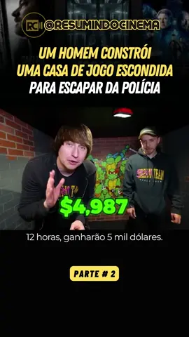 O homem construiu uma casa de jogos clandestina, se os policias o encontrarem em 12 horas ganharão 5 mil dólares. #pravoce #tendencia #desafio #resumindocinema 