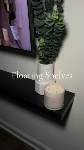 Decided to add floating shelves under my television. Lets Just Say BEST Decision Ever! Inspired by @awilkyy - love her esthetics! #fypシ 
