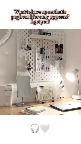 Aesthetic study area for you atecco! 79 pesos na langgg! 🥹😭🫶 #pegboard #aesthetic #studytok #study #desksetup #pegboardwall 