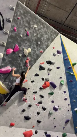 here is me working on this orange V6 at dogpatch I keep getting stuck at that one particular part and I feel like I am just lacking the muscles for this right now. I also think I need a fully commit more and maybe do a half year swing over to it I’ve seen multiple people do it but they’re just so tall and I know I can’t use high as an excuse but man I can’t help but think how much easier it is to do some of these moves when you’re tall cause you can just reach instead of like having to like throw yourself at the next hole. I’m super glad that I grabbed it for like a second but I just couldn’t hold on so I’m wondering if there is something different I could do with my body position or maybe just have a tighter grip hopefully next session I’ll be able to get this and have my first V6 of 2024. Let’s manifest that. #climbing #indoorbouldering #indoorclimbing #boulderinglife #boulderingtiktok #boulderinggym 
