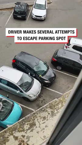 Isn't this the easiest type of parking space to get out of? 🤣 #badparking #drivingfail #parkingfail #drivingtest #caughtoncamera #ladbible #fyp