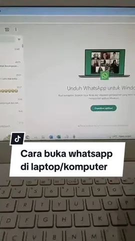 Cara buka whatsapp di laptop #belajarkomputer #tutorialkomputer #tipstrikkomputer #tipstrikandroid 
