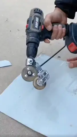 Electric Drill Plate Cutter 👌 #electricdrillplatecutter #drillplatecutter #electricdrillplateshears #powertools #affordable #everyone #foryourpage #fyp 