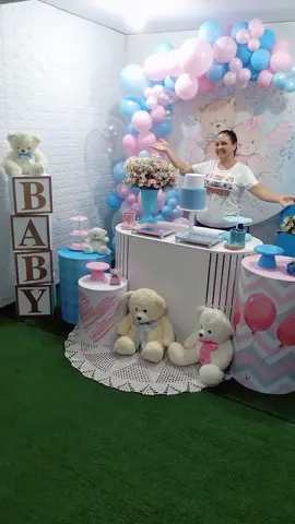 Rápido e Fácil Decoração de Chá Revelação 💙💖 Deslumbrante! Como Montar Decor Chá Bebê #charevelacao #cha #bebe #revelation #decoracao #festa #comofazer #revelacao #decor #DIY #dicas 