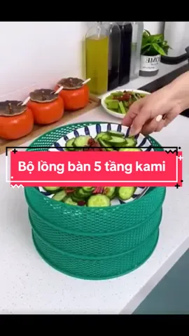 Bộ lồng bàn 5 tầng kami #xh #giadung #muataitiktok #bolongban5tang 