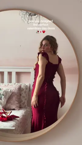Pov you designed the perfect Valentine’s Day dress 💌♥️🥀 cant go wrong with an all red outfit #ValentinesDay #grwm #valentinesdayoutfit 