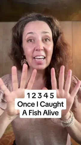 A very old counting song, first published in 1765.  Although the original song was about a hare, not a fish.    “1, 2, 3, 4, 5, Once I Caught A Fish Alive”.  #nostalgia #childhood #innerchild #calming #countingrhyme #childrensmusic #wholesome 