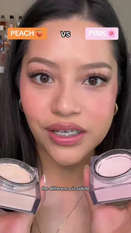 PEACH 🍑 vs PINK 🌸 which ones better?? #hudabeauty #pinkundereye #pinkundereyetrend #cherryblossompowder #hudacherryblossom #makeup #hudabeautyeasybake #BeautyTok #peachpiepowder @Huda Beauty 