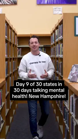 Day 9 of 30 states in 30 days talking mental health! New Hampshire! #MentalHealth #mentalhealthmatters #therapy #newhampshire #therapyiscool 