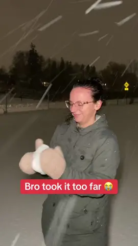 That was PERSONAL 😂 #fyp #snow #snowball #snowballfight #snowing #snowman #snowday  (@jessandquinn/IG)