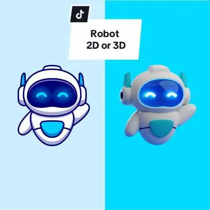 Robot 2D or 3D🤖 . Which one do you like guys? Comment below😉 #adobeillustrator #blendersoftware #illustration #icon #logo #robot #3ddesign 