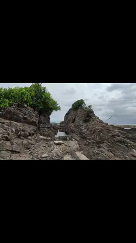 Rock formation in the middle of the sea during low tide #sea #rocks #beach #travel #philippines 