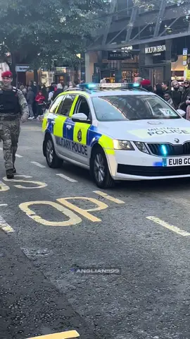 #royalmilitarypolice Marked Skoda Octavia ('18 Plate) seen at the #lordsmayorshow in #cityoflondon #london with 2 #RMP Officers walking behind the vehicle and waving at members of the public who attended ————— Recorded with an iPhone 13 Pro ————— #anglian999 #emergencyspotter #uk #emergencyservices #response #responding #police #fire #ambulance #fyp #viral #foryou #bluelights