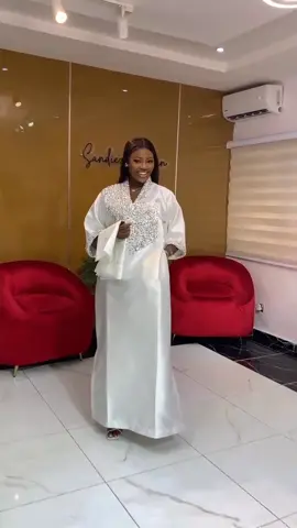ELEGANT WHITE SEQUIN MIKADO BOUBOU GOWN #boubougown #bubugown #stylesbyjimaze #fashion 