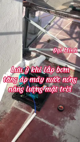 Lắp bơm tăng áp máy nước nóng dạng ống cẩn thận điều này #nuocnongnangluongmattroi 
