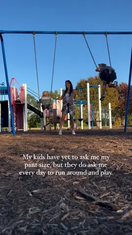 I want to be the mom who gets in the water. The mom who runs around out back to play chase.  Who isn’t too tired to have a full on soccer match in the yard.  The mom who is part of the race when someone yells, “first one to the slide wins!” A mom who is excited to take my family on hikes and trails, and gets on the trampoline at the jump park. So while, yes, I think having physical goals is totally okay, the deeper I am into motherhood, the more my goal is truly to be strong, energetic, confident, and thankful for the body God gave me.  Because Lord knows we’re going to look back and feel like it all went by in a flash. So if you need a reason to show up and move your body tomorrow, or a reason to choose more nutrient dense foods than not.. let it be the little humans in your house who look up to you more than you know 🤎
