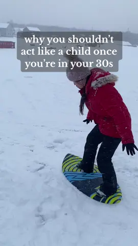 out of commission #snow #sledding #snowboarding #falling #injury 