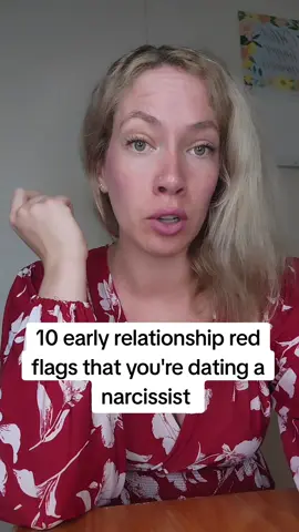 10 early relationship red flags that you're dating a narcissist. #narcissisticrelationship #narcissisticabuse #narctok #narcissist #narctokadvice #narcaware #narcissism #npd #narcissisticrelationshiprecovery #narcissistredflags #narcissisticredflags 