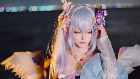 Azusa 🤍 #cosplay #waifu #game #bluearchive #anime #beautiful #cute  #costume 