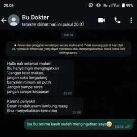 sedikit nasehat dari buk dokter#bissmillah#fypppp# #penyakit#assmlambung#