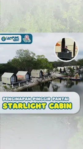 Kalo nginep di hotel udah terlalu mainstream, mungkin kamu perlu coba nginep di sini! Penginapan konsep kabin di pinggir pantai! Nama tempatnya @starlightcabinkalianda ✨ Biaya menginapnya mulai dari Rp 600 ribuan ya sekelik! ...  Original Content by Lampung Geh! ©️ ...  Talent/dubbing: @b.pratamar  Video: @renandarzk  Video shot on iPhone belinya di @ibengkeliphone  #lampunggeh #Lampung #wisatalampung #kalianda #lampungselatan 