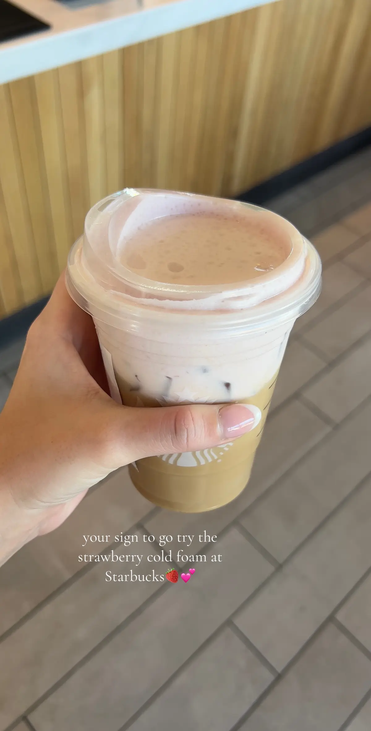 So yum #coffee #starbucks #strawberry #strawberrycoldfoam #starbucksorder #vday #ValentinesDay #starbucksdrinks @gabby 