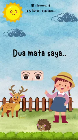 Dua mata saya..  #mata #hidung #kaki #tangan #mulut #badan #eyes #nose #foot #hand #partofbody #anggotatubuh #lagu #laguanak #laguanakindonesia #laguedukasianak #anak 